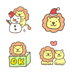 Lion Emoji pastel winter