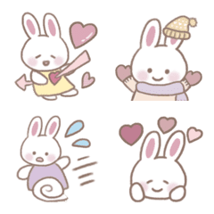 White sweet rabbit Emoji 2