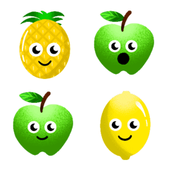 Handdrawn Tropical Fruit Emoji
