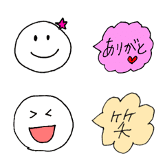 Simple serif and face Emoji