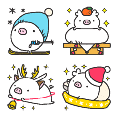 Piglet winter emoji.