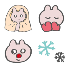 A rabbit with shinning eyes/ emoji No.7