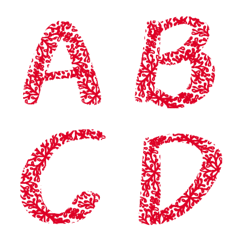 紅色字母abc