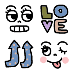 Various simple face set emoji5