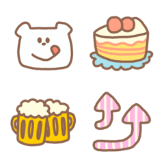 Kawaii Pretty Simple EverydayEmoji Bear 