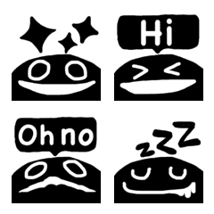 Mystery black monster English emoji