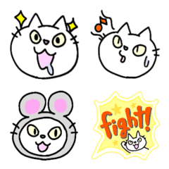 white cat porin emoji