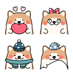 Very cute Akita dog emoji