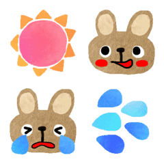 Brown rabbit Rabbisuke emoji