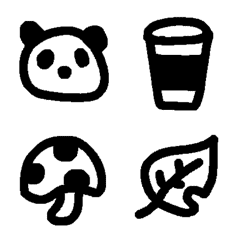Black & white simple emoji 2