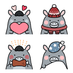 Very cute and funny donkey emoji