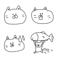 シンプルならくがきネコ(絵文字)