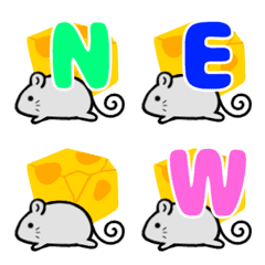 "Happy New Year" Emoji & kawaii mouse