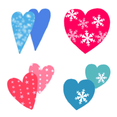 Winter colorful heart