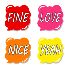 English emoji with muffled speech bubble