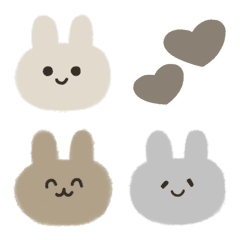 fuwa gray color bunnies 