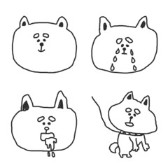 Cute White Shiba Inu(Emoji)