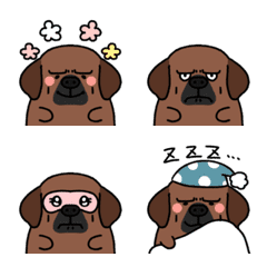 Very cute and funny Tosa dog emoji