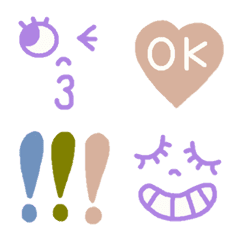 Various simple face set emoji7