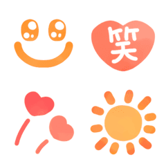 Kawaii Pretty Face Watercolor Mark Emoji