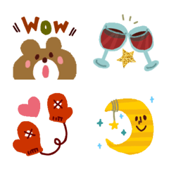 Adult cute! Hot emoji!Winter preparation