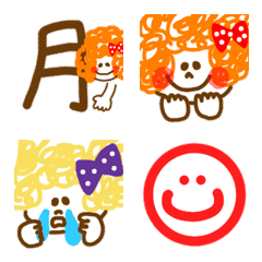 girl colorful emoji