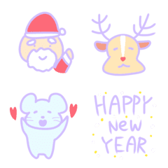 Selamat dan imut Natal dan Tahun Baru