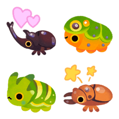 Rhino, Stag and Caterpillar