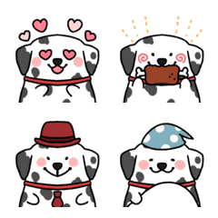 Very cute dalmatian emoji