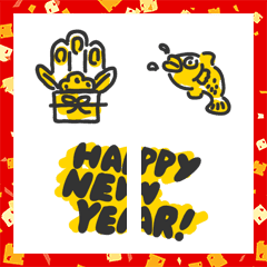 New Year's emoji 2020 simple