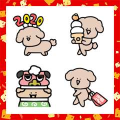 Surreal Mini Toy Poodle New Year