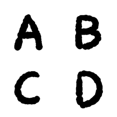 Black Letters & Numbers Emoji