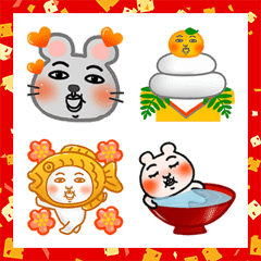 Daily life of white bear and rabbit