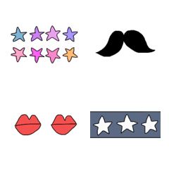 colorful cute line Emoji.