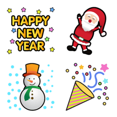 Happy Newyear and merry christmas  Emoji