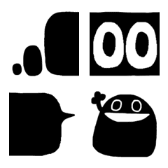 Mystery black monster time emoji