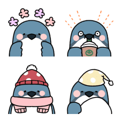 Very cute Luscinia cyane emoji