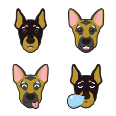 doberman & shepherd dog emoji