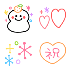  Colorful  line drawing emoji