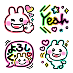 OTONA NEON HADEKAWA Rabbit Emoji