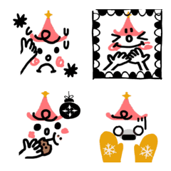 自然捲的搞怪表情包-聖誕節篇12