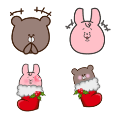 Bear and Bunny Emoji