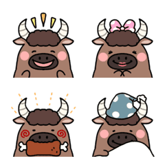 Very cute buffalo emoji