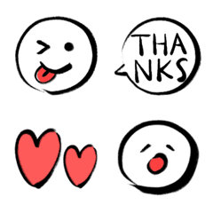 Simple calligraphy smiley emoji