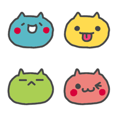 Simple colorful cat Emoji