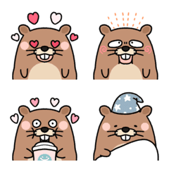 Very cute beaver emoji