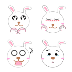 Fat white rabbit emoji