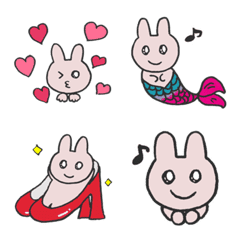A rabbit with shinning eyes/ emoji No.8