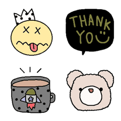 Various set emoji52(Adult cute simple)