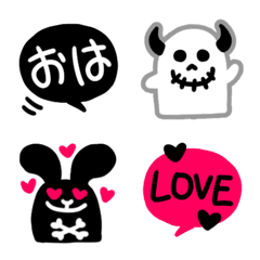 Rock rabbit and skull,fukidashi